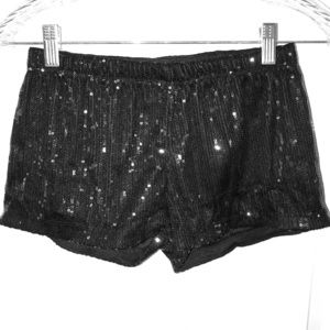 Black Sequined Shorts